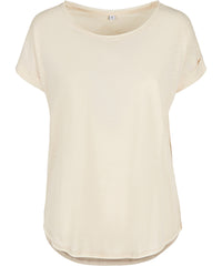 Build Your Brand Women's Long Slub Tee - White Sand