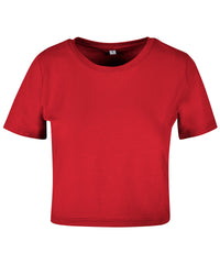 Build Your Brand Women's Cropped Tee - City Red