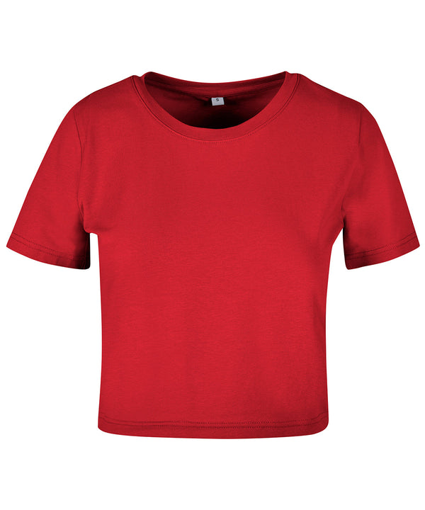 Build Your Brand Women's Cropped Tee - City Red