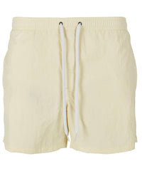 Build Your Brand Swim Shorts - Light Yellow