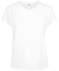 Build Your Brand Women's Box Tee - White