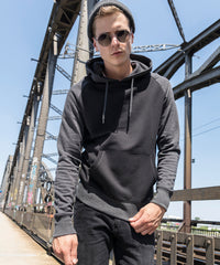Build Your Brand Raglan Hoodie - Black/Charcoal