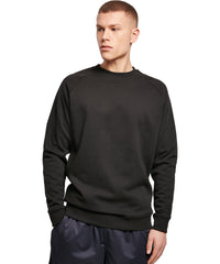 Build Your Brand Raglan Sweat Crew Neck - Black