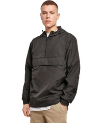 Build Your Brand Basic Pullover Jacket - Black