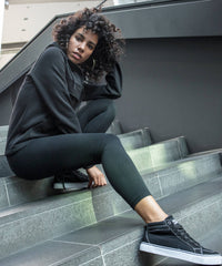 Build Your Brand Women's Stretch Jersey Leggings - Black
