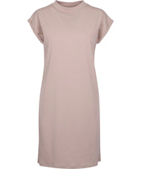 Build Your Brand Women's Turtle Extended Shoulder Dress - Dusk Rose