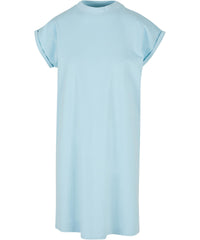 Build Your Brand Women's Turtle Extended Shoulder Dress - Ocean Blue*