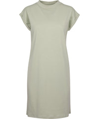 Build Your Brand Women's Turtle Extended Shoulder Dress - Soft Salvia