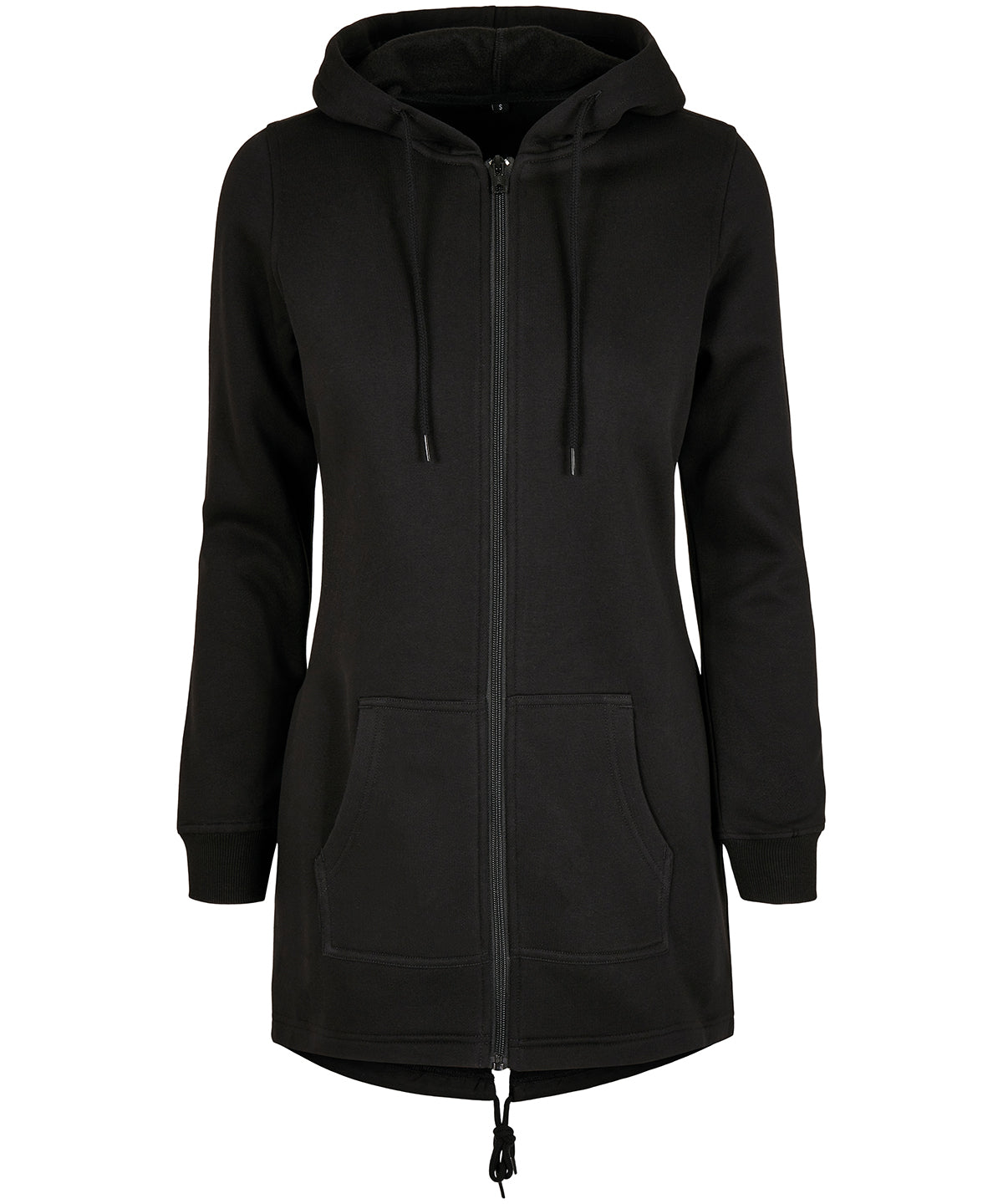 Build Your Brand Women's Sweat Parka - Black