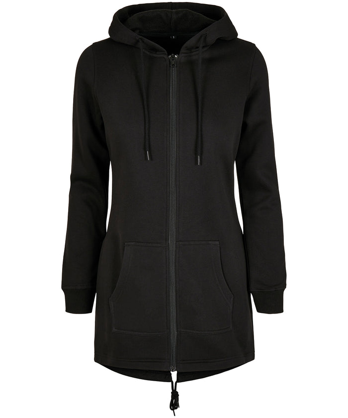 Build Your Brand Women's Sweat Parka - Black