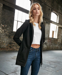 Build Your Brand Women's Sweat Parka - Black