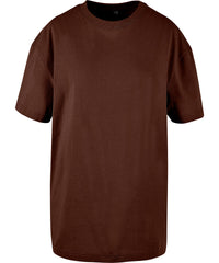 Build Your Brand Women's Oversized Boyfriend Tee - Chocolate Brown