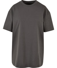 Build Your Brand Women's Oversized Boyfriend Tee - Dark Shadow
