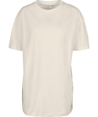 Build Your Brand Women's Oversized Boyfriend Tee - White Sand