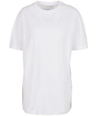 Build Your Brand Women's Oversized Boyfriend Tee - White