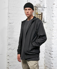 Build Your Brand Recycled Windrunner - Black/Black