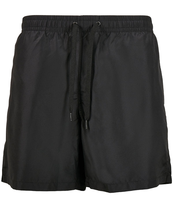 Build Your Brand Recycled Swim Shorts - Black