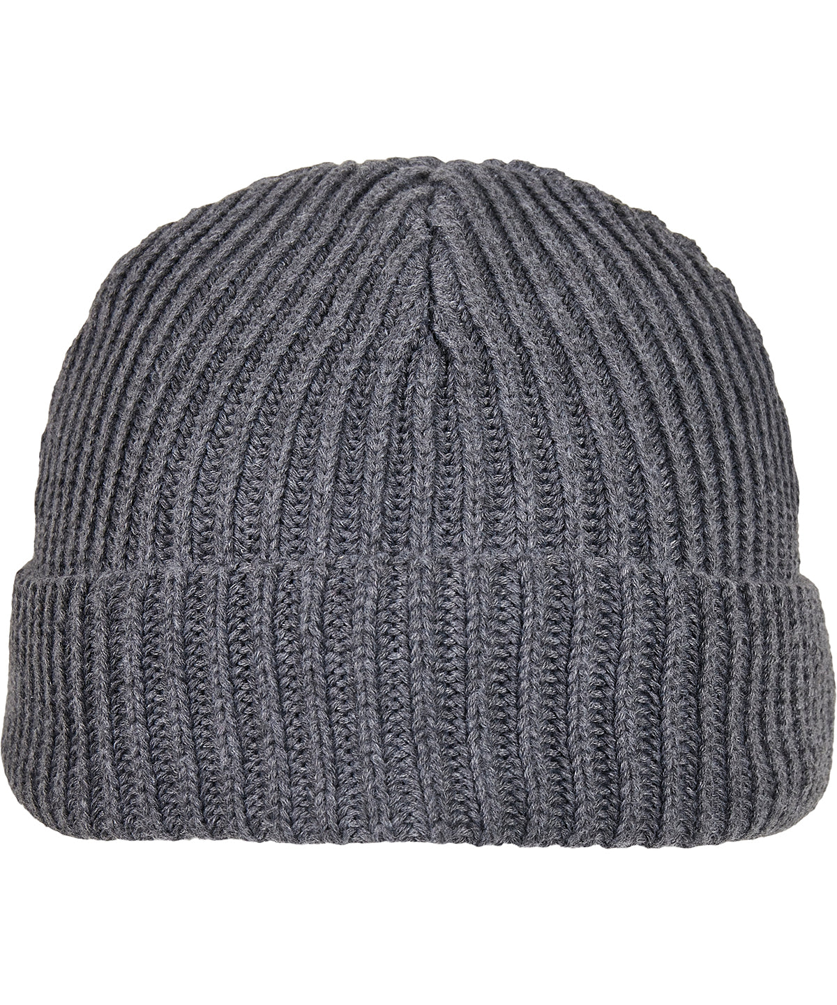 Build Your Brand Recycled Yarn Fisherman Beanie - Asphalt