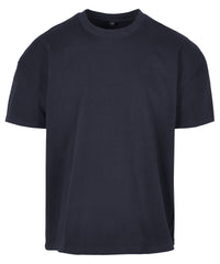 Build Your Brand Ultra Heavy Cotton Box Tee - Navy
