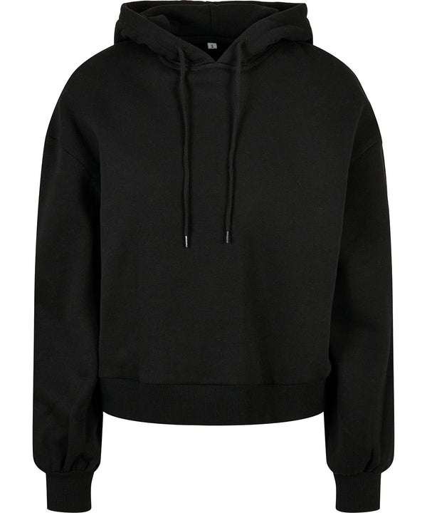 Build Your Brand Women's Organic Oversized Hoodie - Black