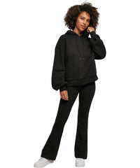 Build Your Brand Women's Organic Oversized Hoodie - Black
