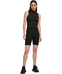 Build Your Brand Women's High Waist Cycle Shorts - Black