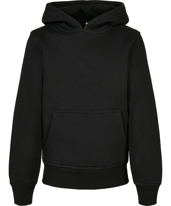 Build Your Brand Organic Kids Basic Hoodie - Black