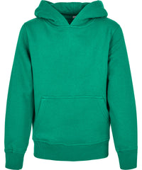 Build Your Brand Organic Kids Basic Hoodie - Grass Green
