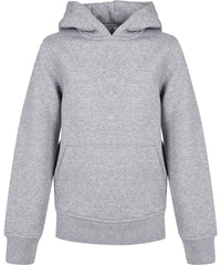 Build Your Brand Organic Kids Basic Hoodie - Heather Grey