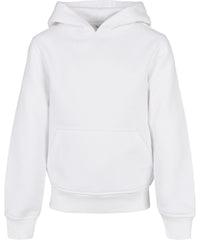 Build Your Brand Organic Kids Basic Hoodie - White