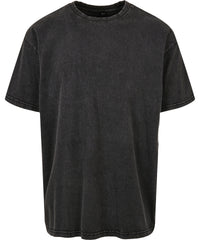 Build Your Brand Acid Washed Heavy Oversized Tee - Black*