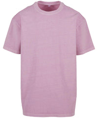 Build Your Brand Acid Washed Heavy Oversized Tee - Cool Pink