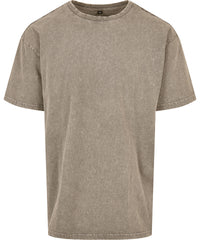 Build Your Brand Acid Washed Heavy Oversized Tee - Dark Khaki*