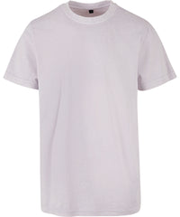 Build Your Brand Acid Washed Round Neck Tee - Soft Lilac
