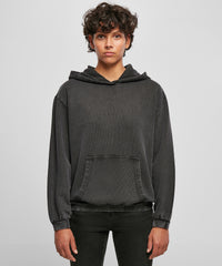 Build Your Brand Women's Acid Washed Oversized Hoodie - Asphalt