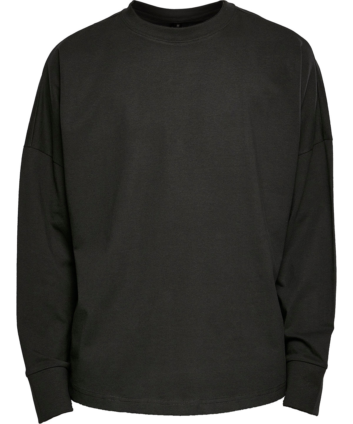 Build Your Brand Oversize Cut on Sleeve Long Sleeve - Black