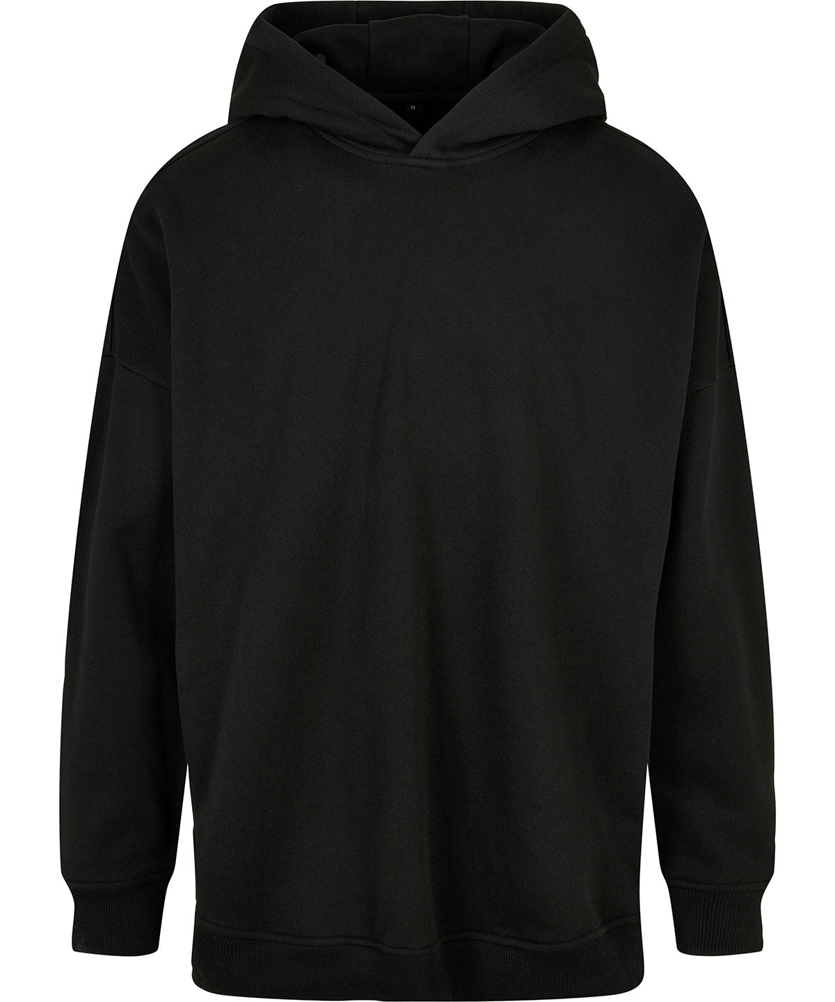 Build Your Brand Oversized Cut-on Sleeve Hoodie - Black