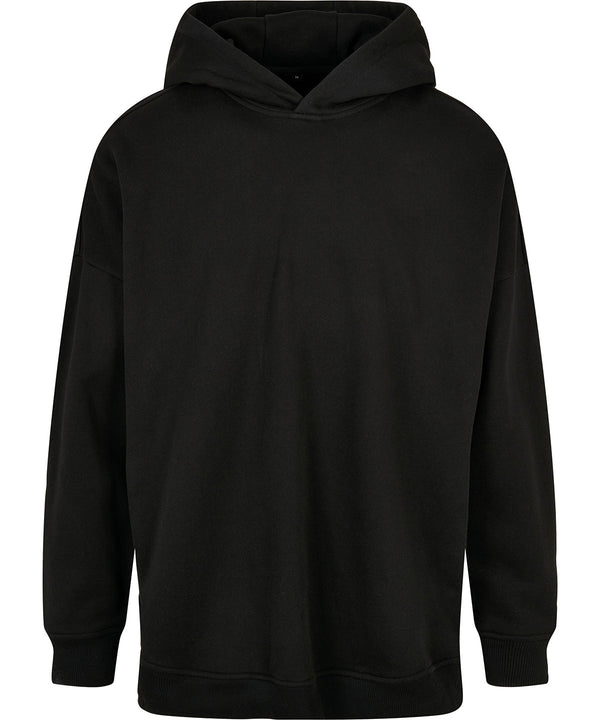 Build Your Brand Oversized Cut-on Sleeve Hoodie - Black