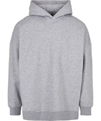 Build Your Brand Oversized Cut-on Sleeve Hoodie - Grey