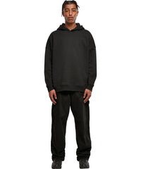 Build Your Brand Oversized Cut-on Sleeve Hoodie - Black