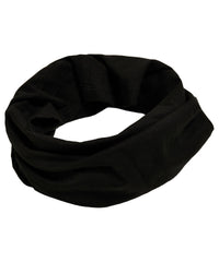 Build Your Brand Organic Cotton Tube Scarf - Black