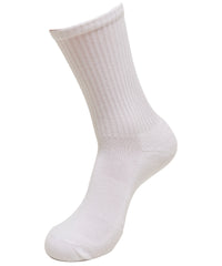 Build Your Brand Crew Socks - White