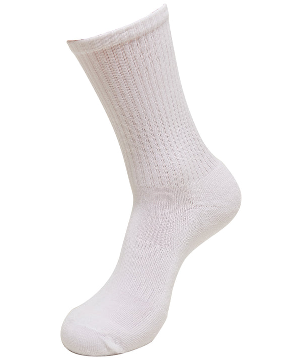 Build Your Brand Crew Socks - White