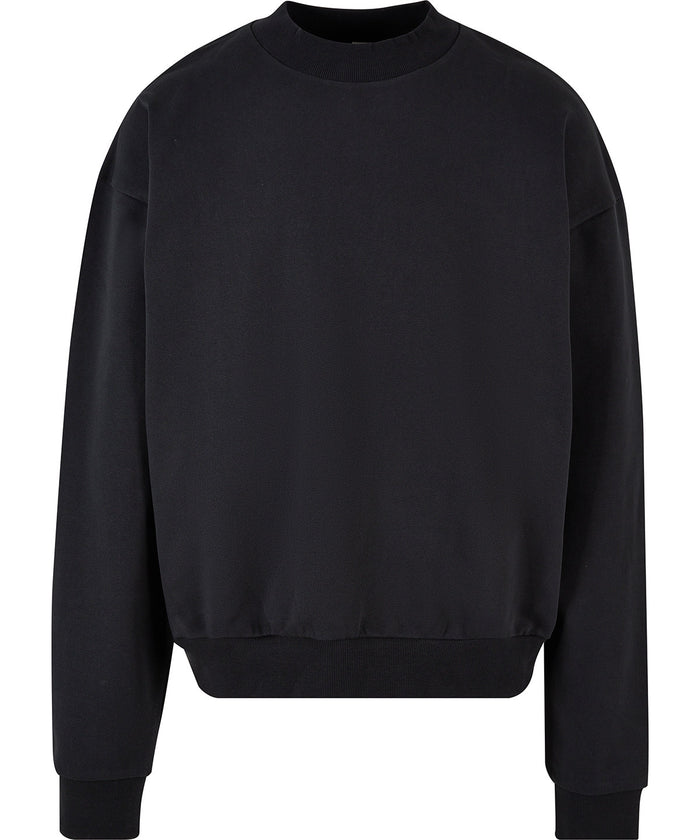Build Your Brand Ultra-heavy Cotton Crew Neck - Black