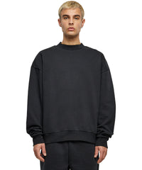 Build Your Brand Ultra-heavy Cotton Crew Neck - Black