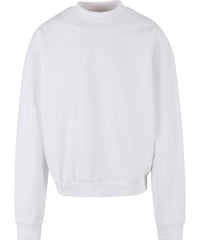 Build Your Brand Ultra-heavy Cotton Crew Neck - White