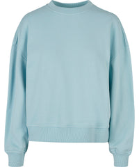 Build Your Brand Women’s Oversized Crew Neck Sweatshirt - Ocean Blue