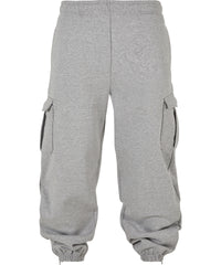 Build Your Brand 90s Cargo Sweatpants - Heather Grey