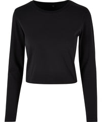 Build Your Brand Women’s Short Long Sleeve - Black