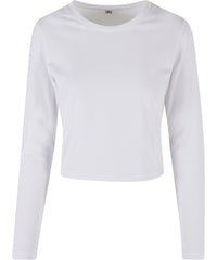 Build Your Brand Women’s Short Long Sleeve - White